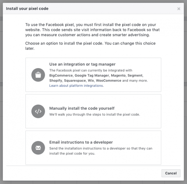 install facebook pixel